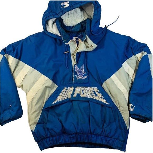 Vintage Air Force Falcons Starter pullover puffy partial zip pullover jacket 90s